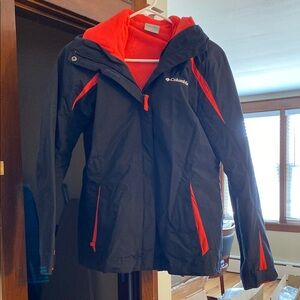 Columbia Women's Black and Pink Coat